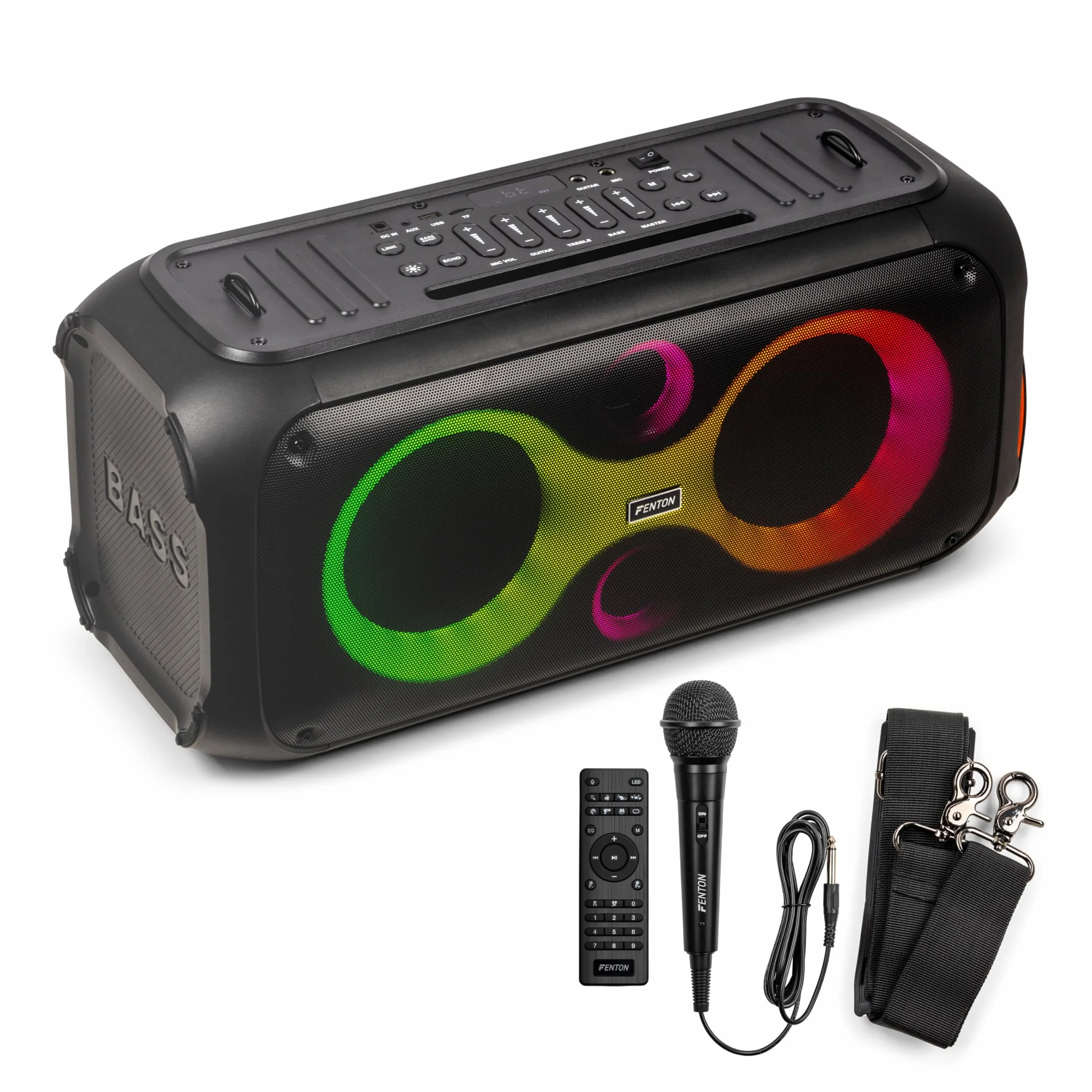 Fenton Core120 Enceinte Sono Portable Lumineuse 180W Autonomie 12H Micro Télécommande