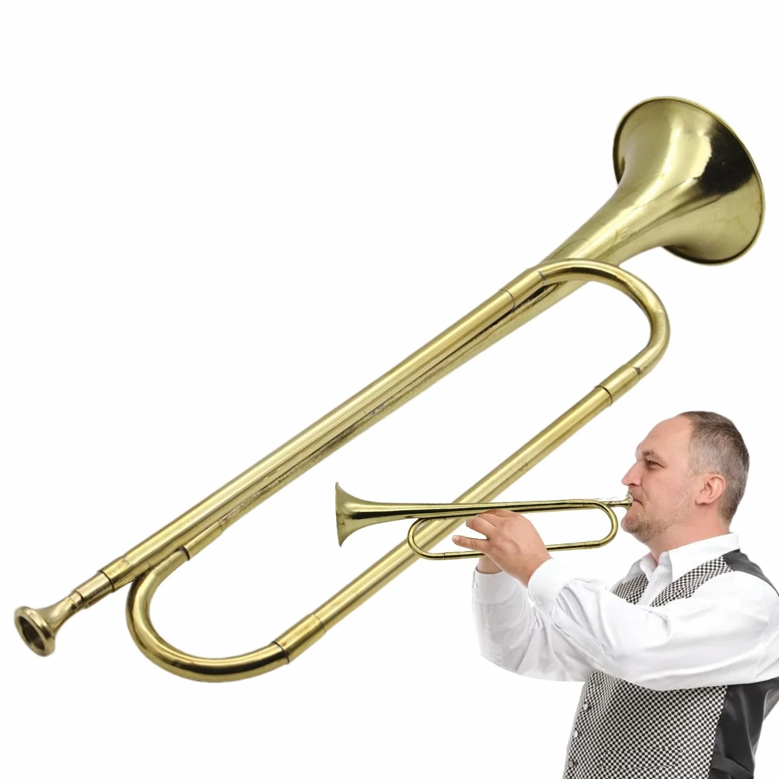 Trompette Cornet en Laiton Portable - Instrument de Musique Rétro Standard
