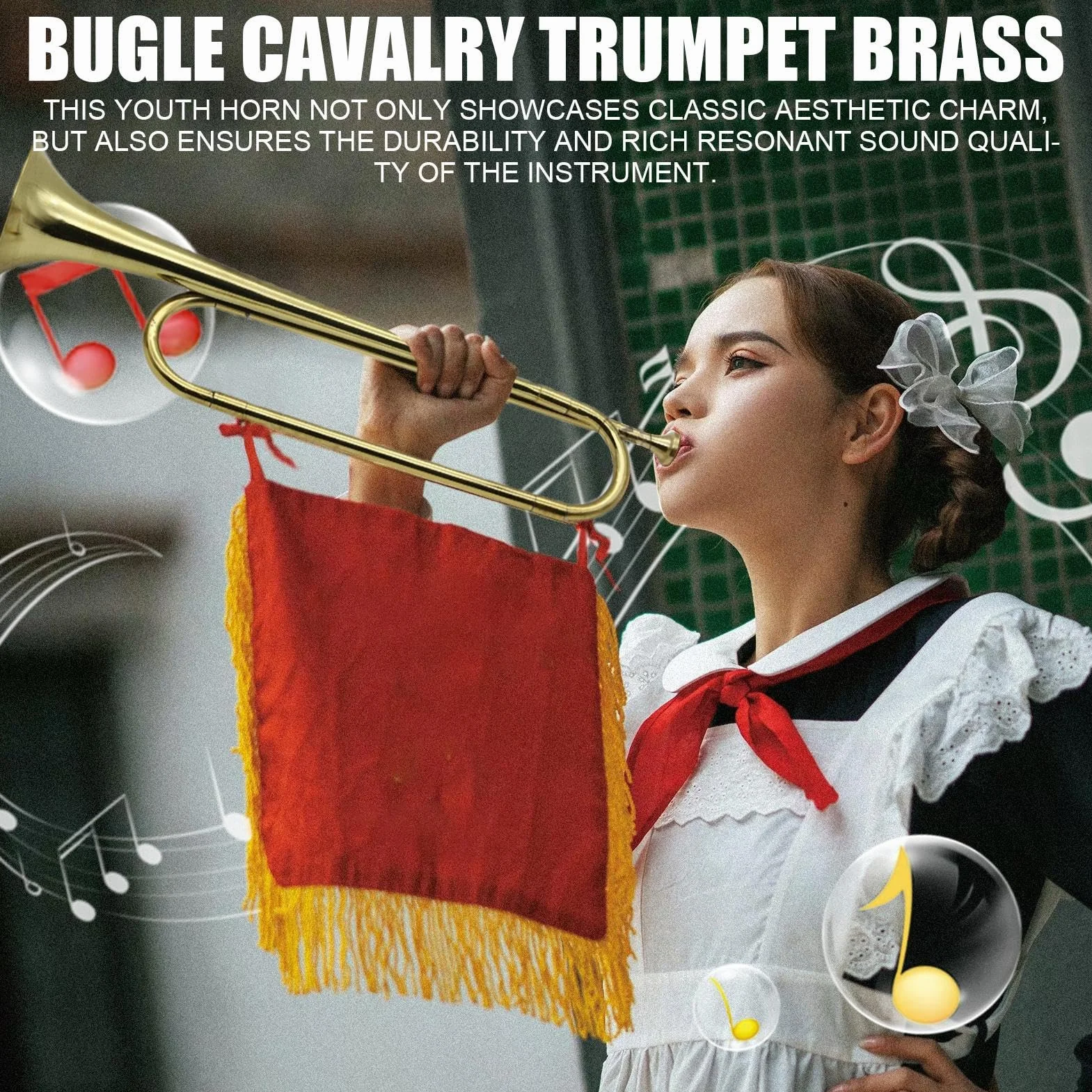 Trompette Cornet en Laiton Portable - Instrument de Musique Rétro Standard