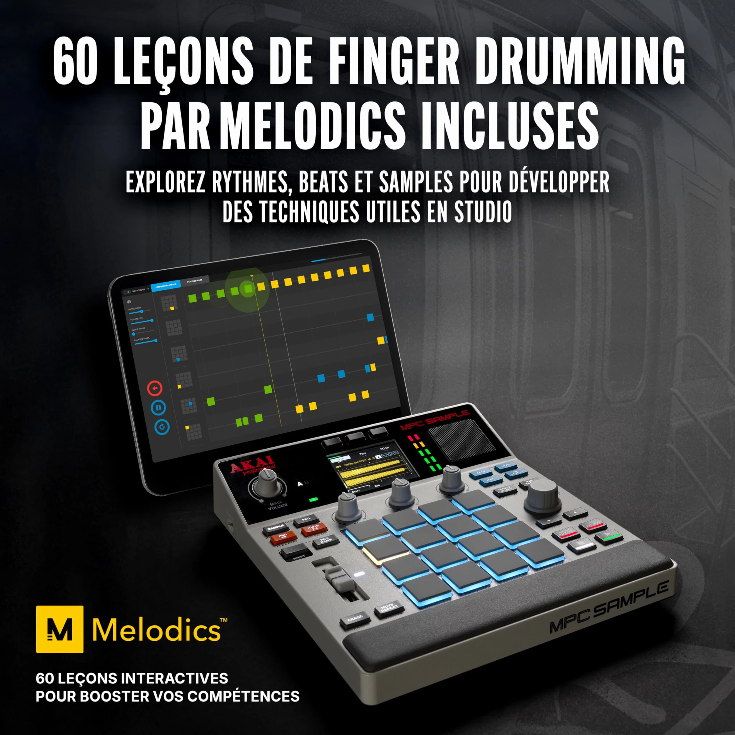 Akai Professional MPC Sample Sampler Portable Autonome avec Batterie Rechargeable USB-C