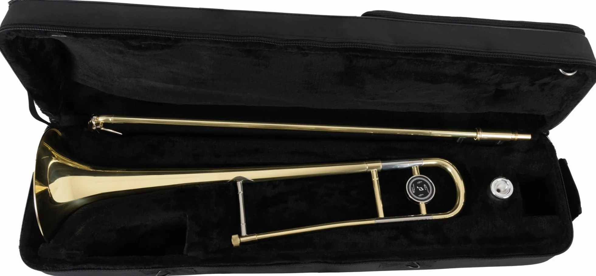 Trombone Ténor Classic Cantabile TP-12 Bb Corps Laiton Vernis Clair Coulisse Maillechort Chromée Set Embouchure Étui Léger