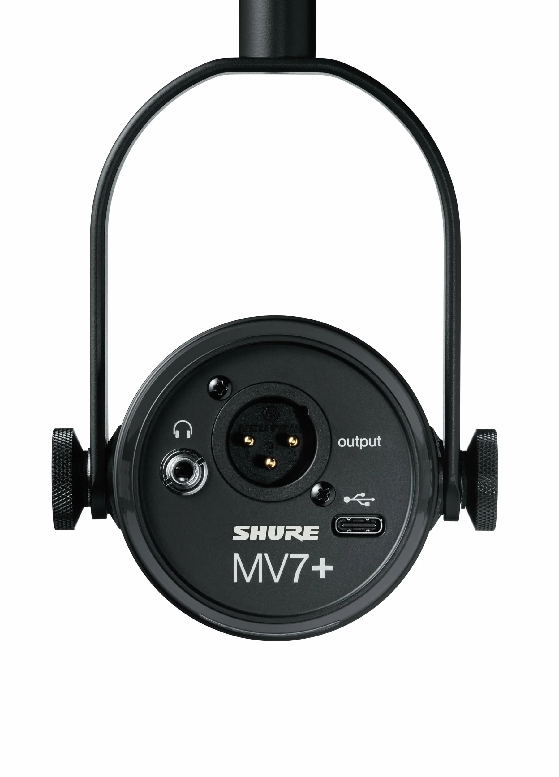Shure MV7+ Microphone Podcast Audio LED USB-C XLR Auto Level Noir