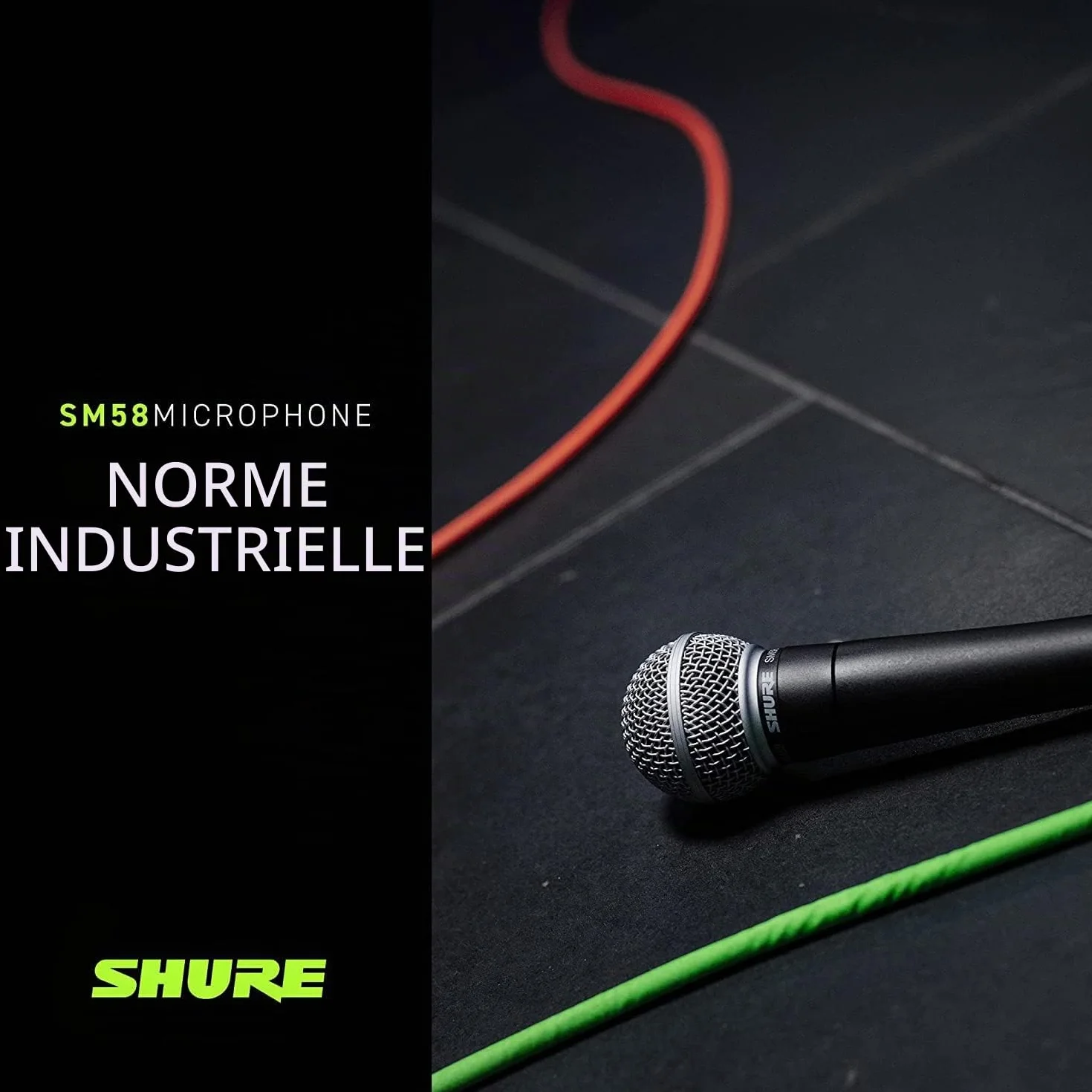 Shure SM58-Lce Microphone Dynamique Cardioïde pour Voix, Spectacle Live, Sonorisation et Studio