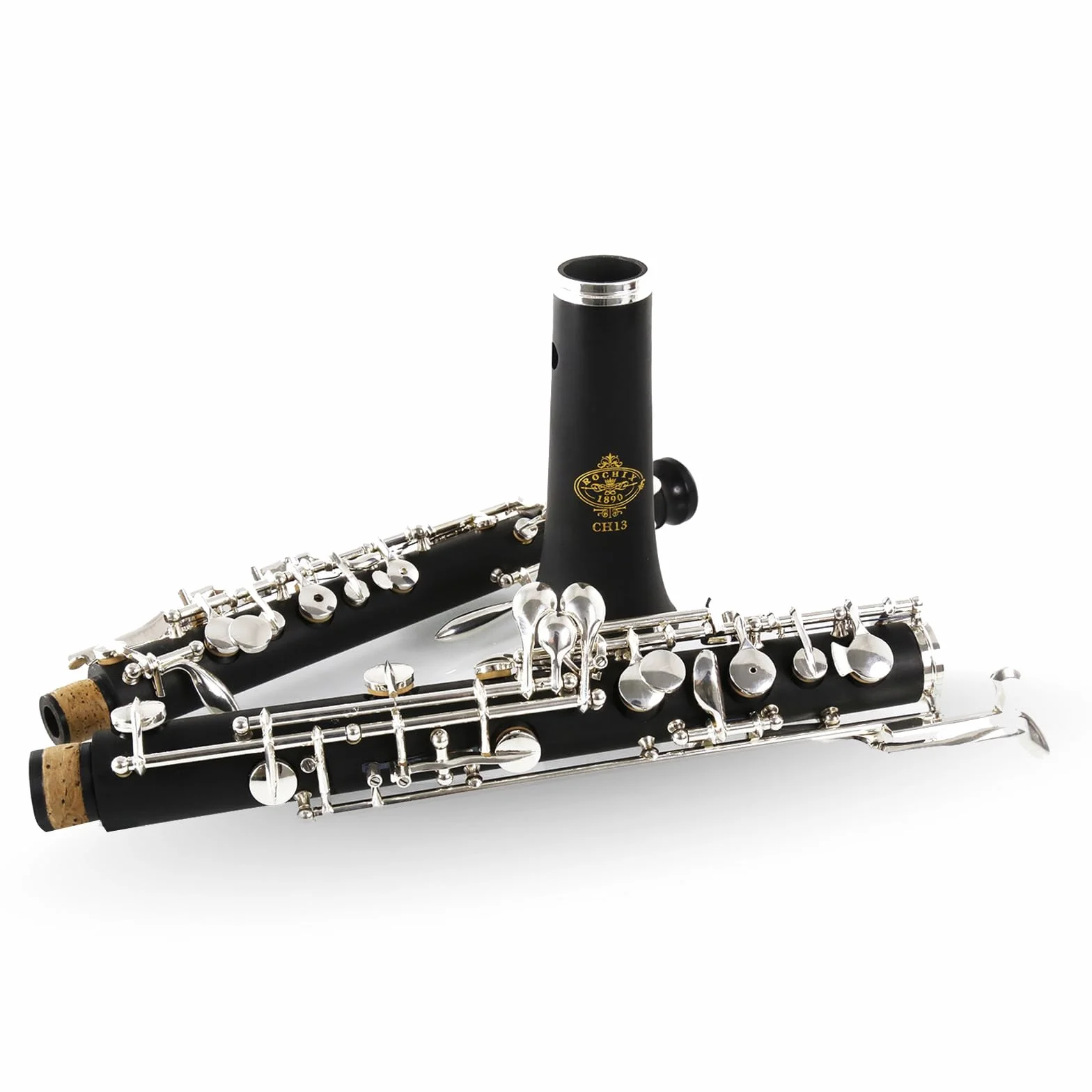 Rochix CH13 Clarinette en bois composite plaqué argent semi-automatique avec étui