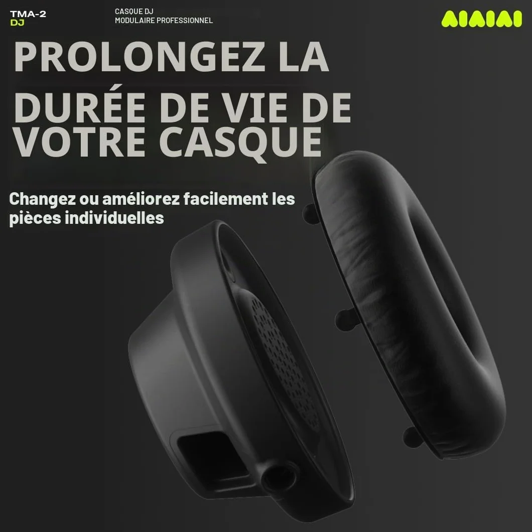 Aiaiai TMA-2 DJ Casque DJ Professionnel on-Ear Basses puissantes Construction Durable