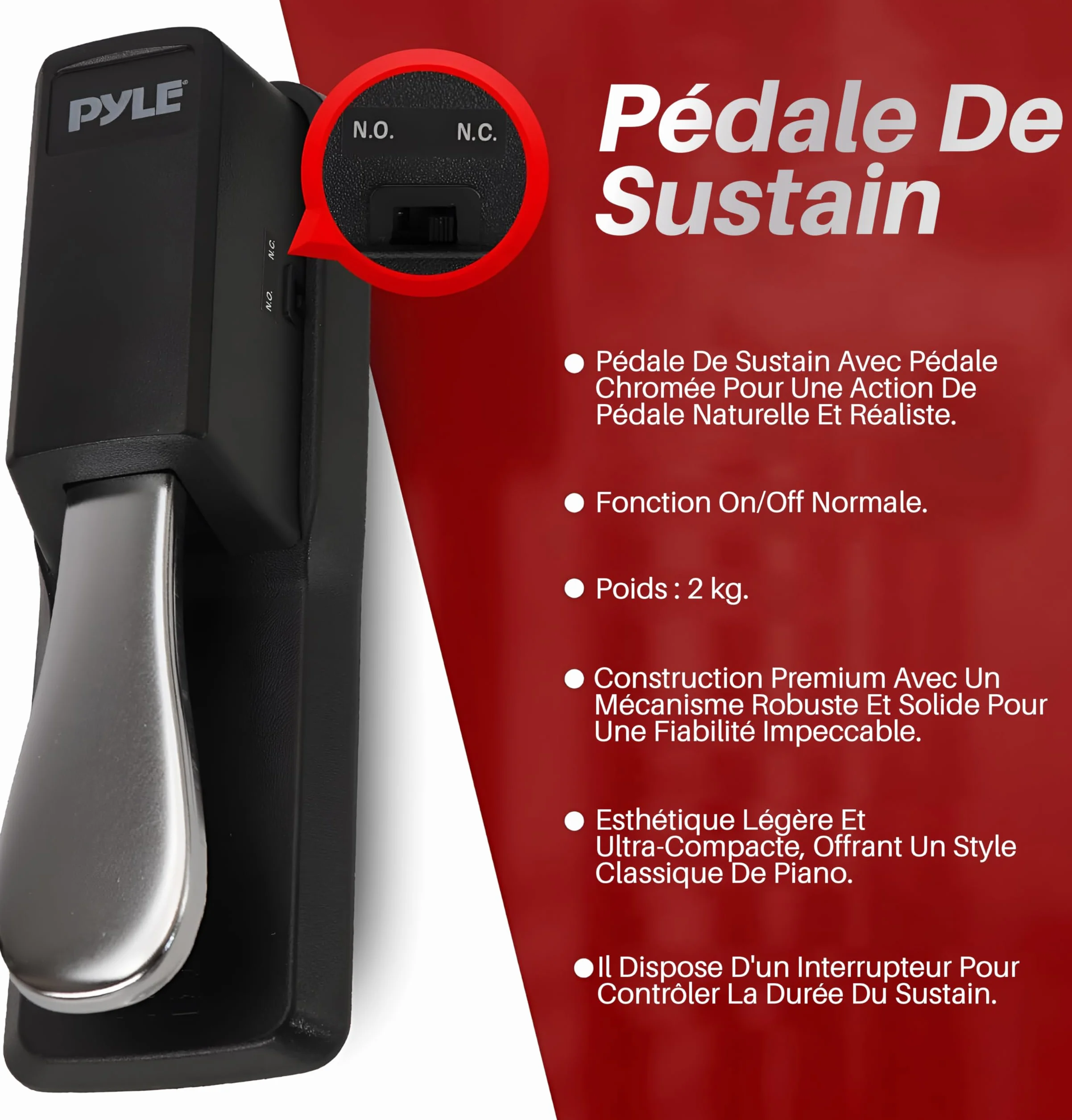 Pyle Piano Numérique Portable 61 Touches 2-en-1 avec Pédale de Sustain, Casque, Housse, Tabouret et Support