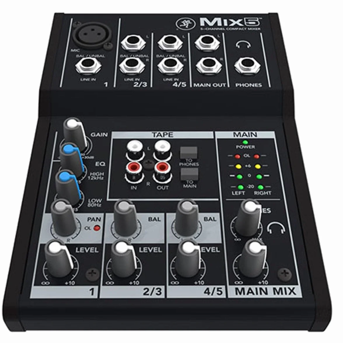Mackie Mix5 Mikser Analogowy 5 Kanałów z Equalizerem 2 Pasma