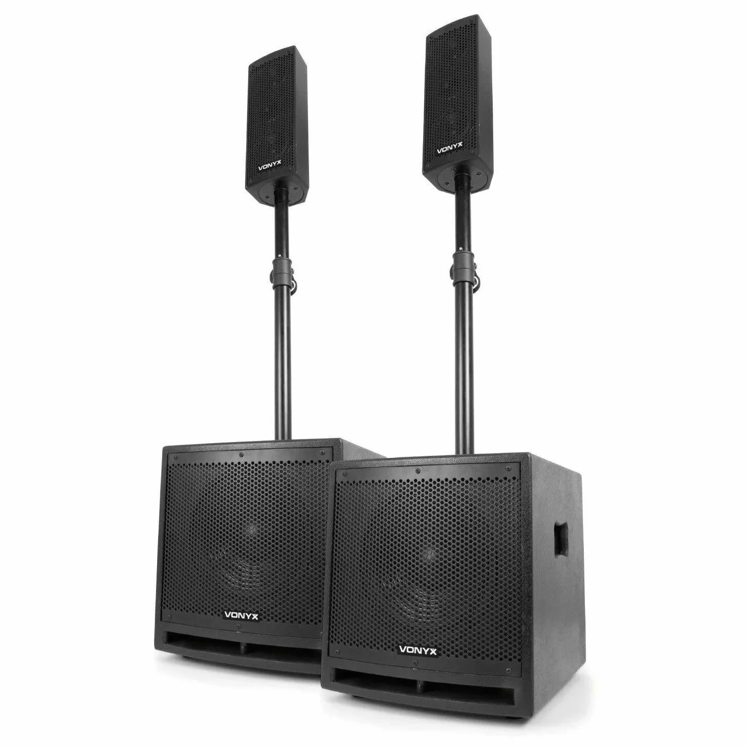 VONYX Kit Sono DJ 2.2 avec Table de Mixage et Accessoires DJ