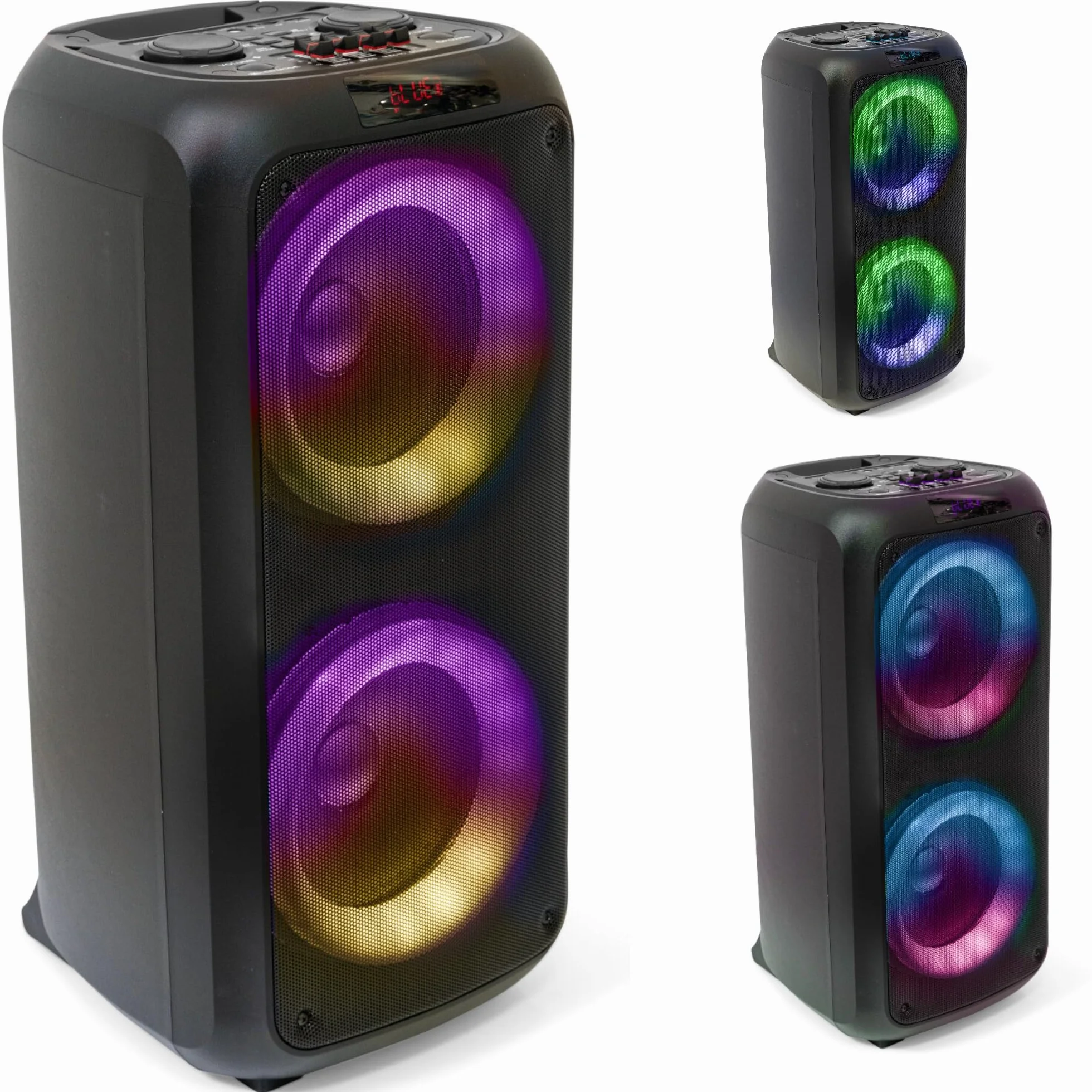 Ibiza VENUS600 Enceinte Karaoké Bluetooth TWS 600W Batterie Effet Lumière