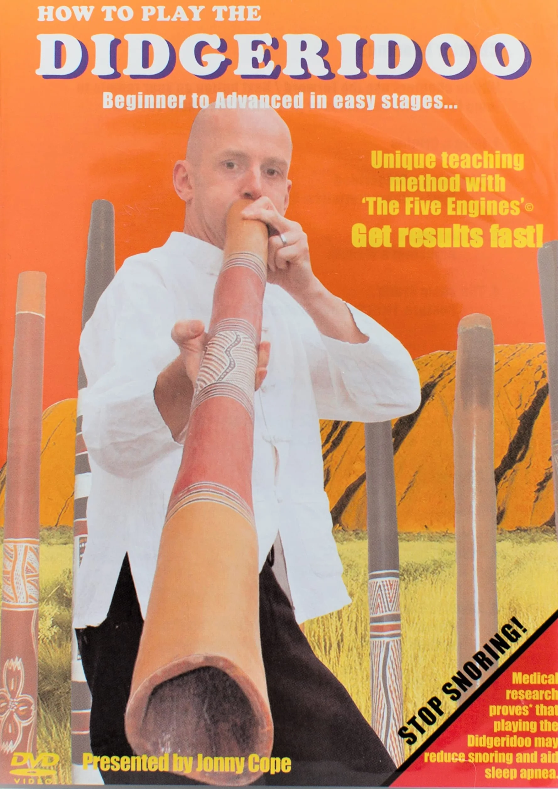 Didgeridoo 120cm z woskiem pszczelim i torbą ikat - zestaw do nauki gry