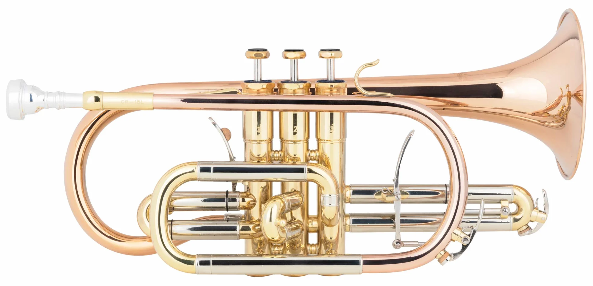 Cornet Sib CR-18L en laiton doré pistons acier inoxydable étui léger laqué