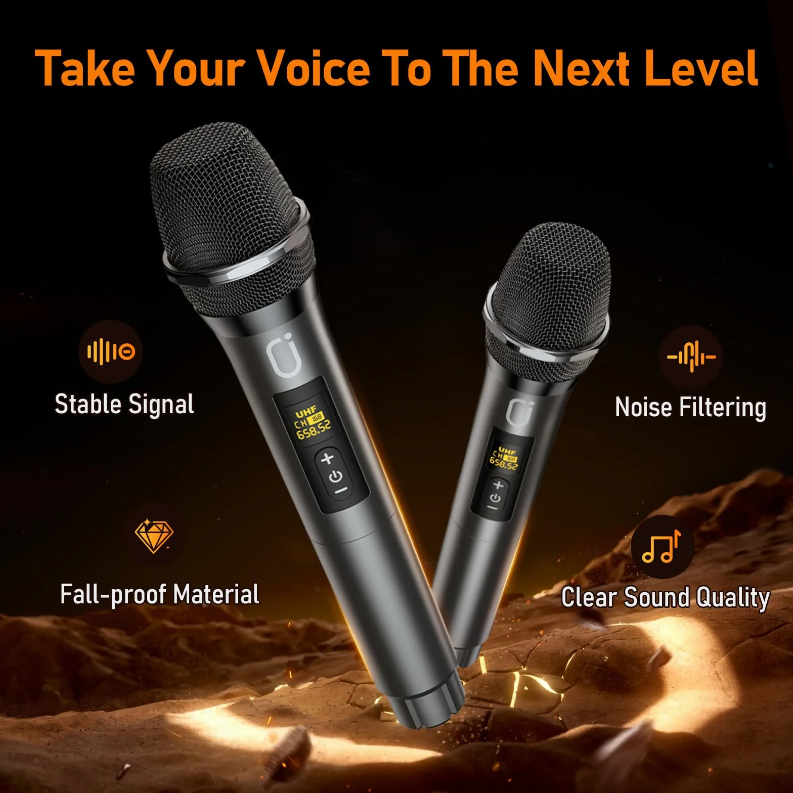 Machine de karaoké HWWR avec 2 microphones, haut-parleur Bluetooth portable, lumières LED, TWS/Rec/AUX/USB/TF