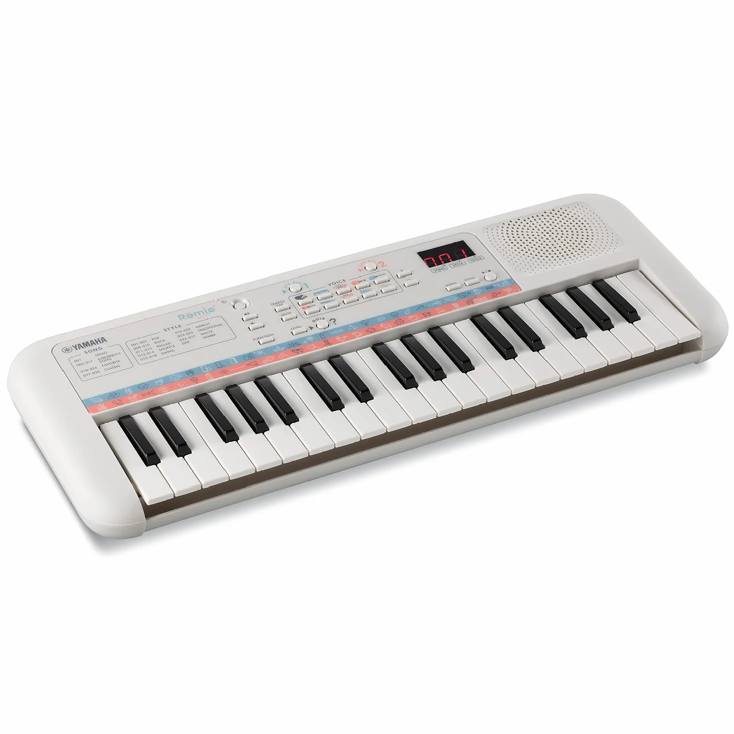 Yamaha PSS-E30 Clavier Mini Touches d'initiation portable pour enfants avec sonorités intégrées Blanc