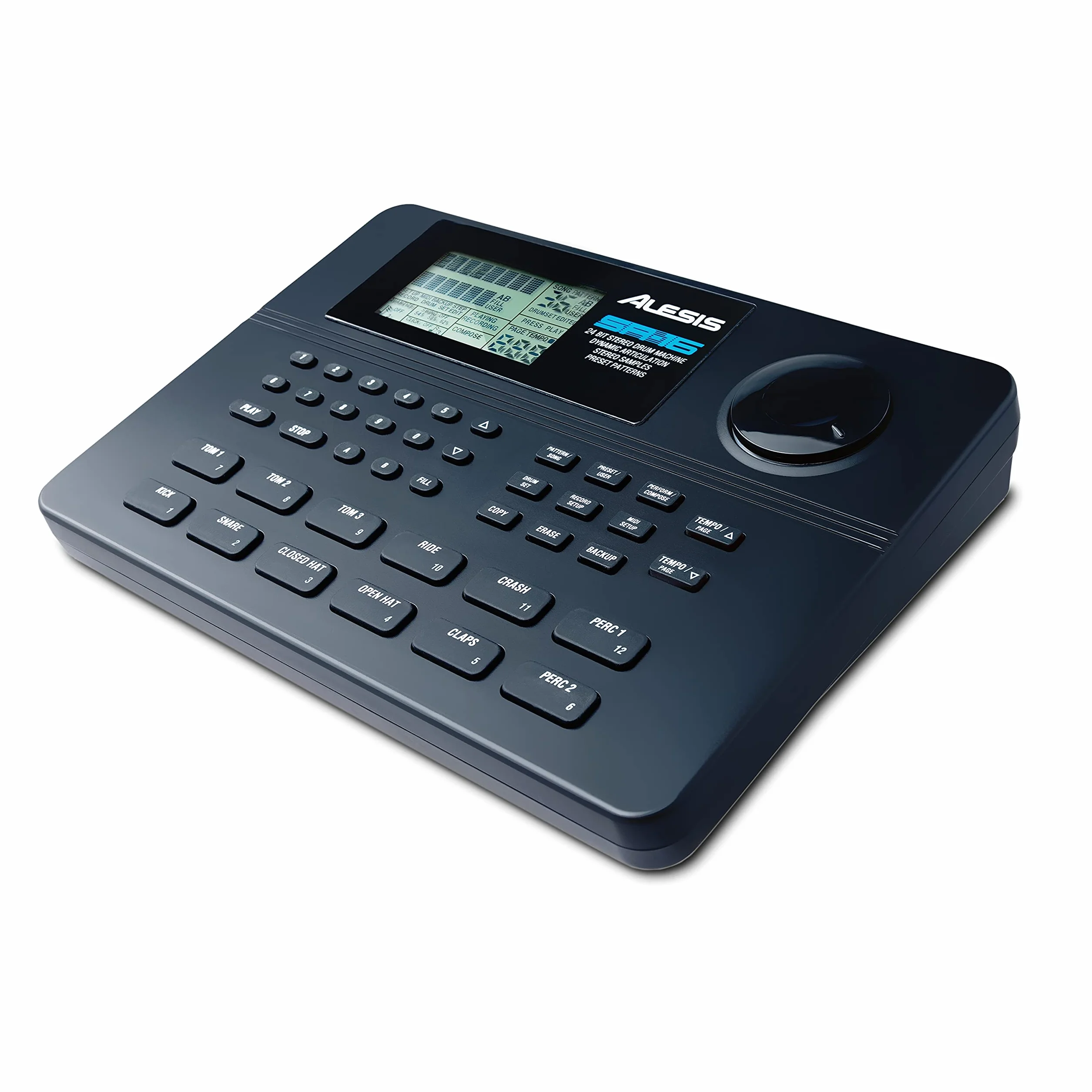 Alesis SR16 Boîte à Rythmes 12 Pads 233 Sons Percussions Dynamic Articulation Effets Intégrés