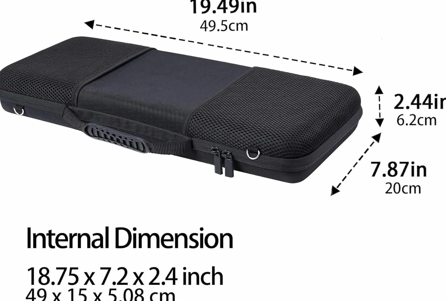 co2CREA Dur Étui de Voyage Rigide Housse Cas coque pour AKAI Professional MPK Mini Plus Clavier MIDI USB 37 touches
