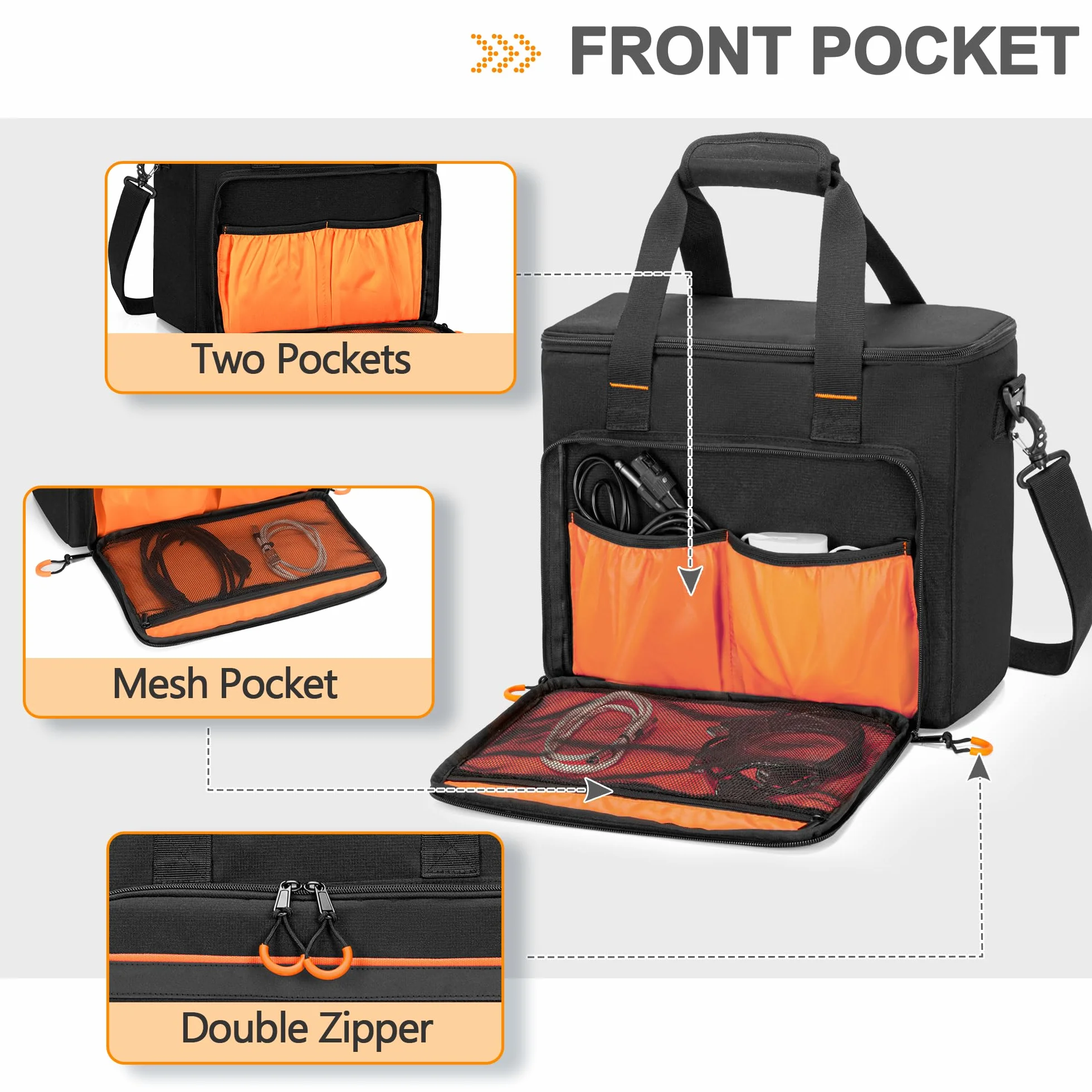 PGmoon Étui de Transport pour Microphone sans Fil 6 Emplacements, Sac Rembourré pour Chant Karaoké
