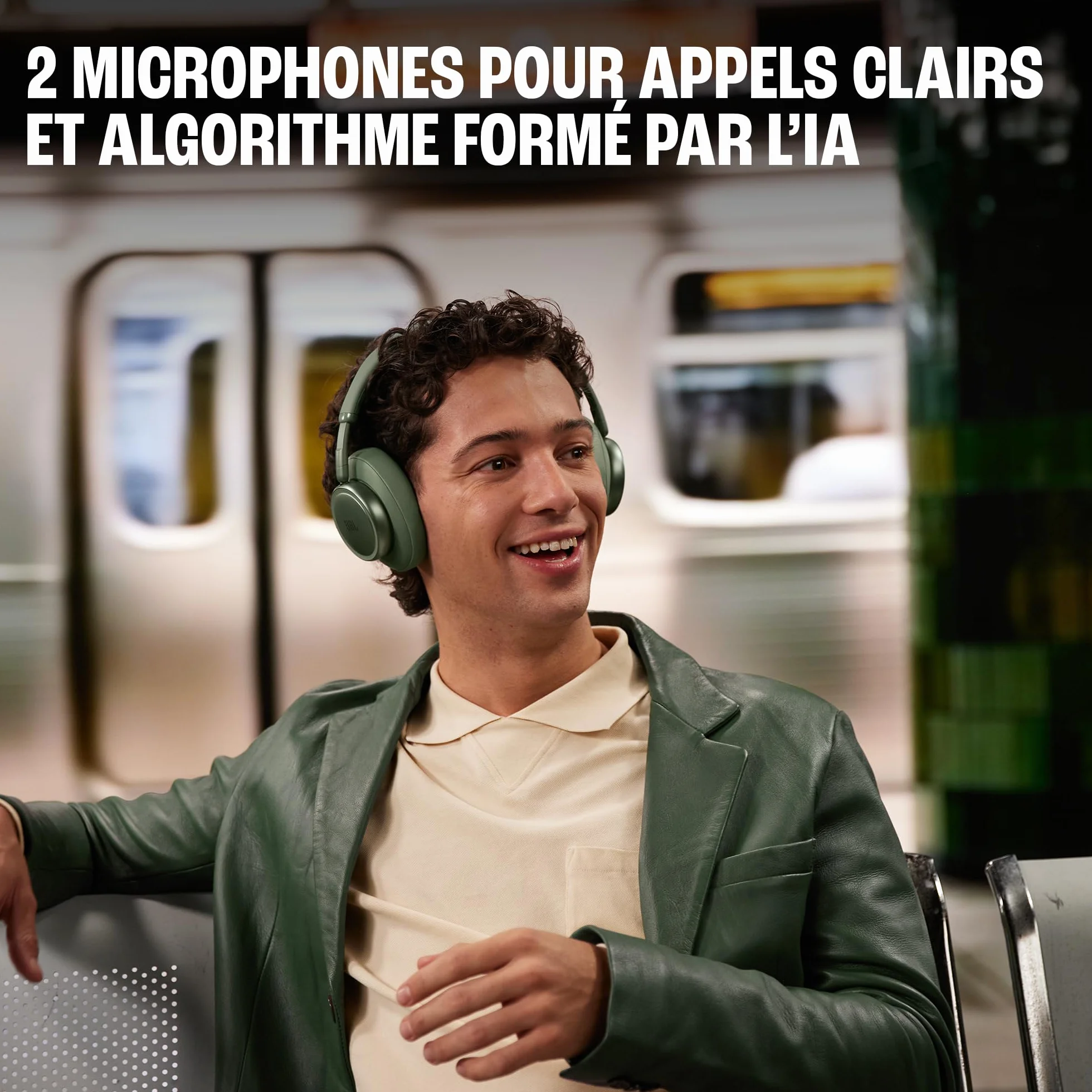 JBL Live 780NC Casque Circum-Auriculaire sans Fil à Réduction de Bruit Adaptative, Son Spatial, Commande Vocale, JBL Pure Bass, Orange