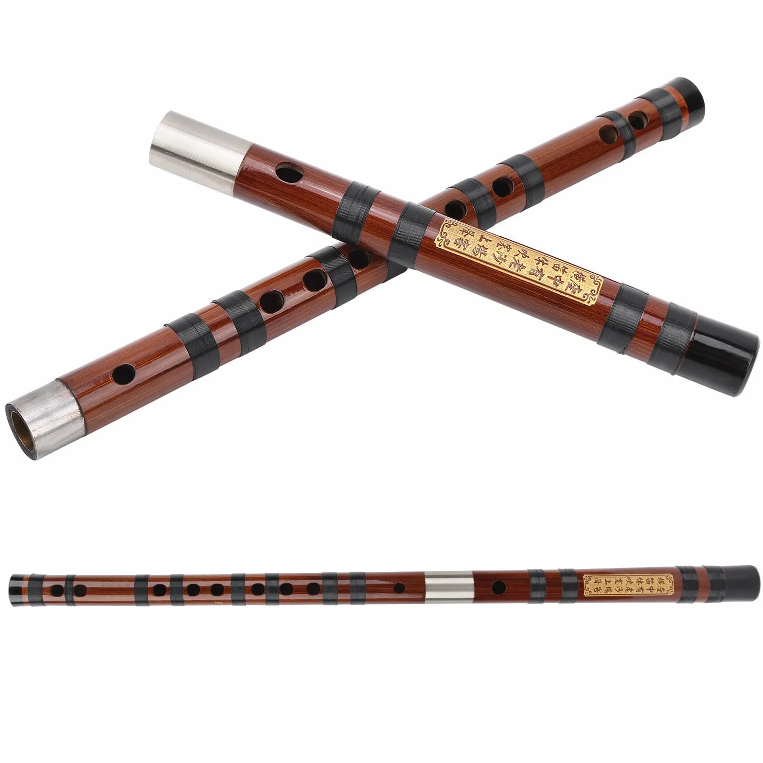 Flûte en bambou chinoise Dizi F Key avec étui de transport
