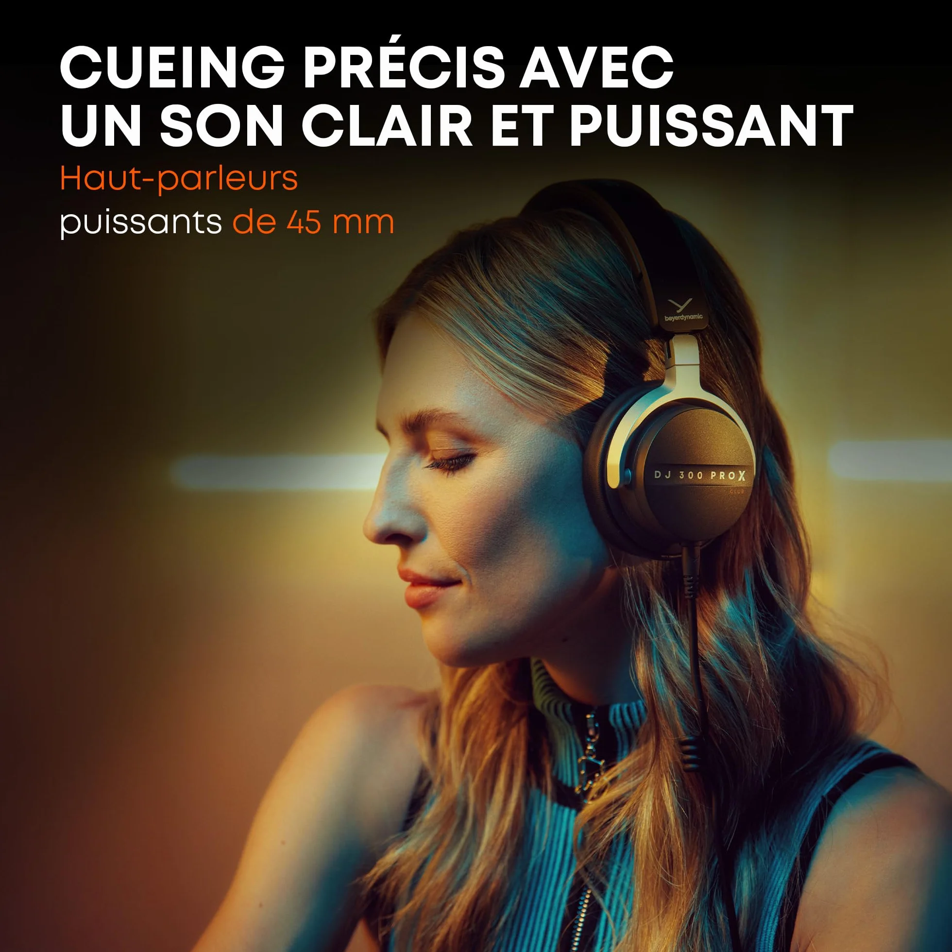 beyerdynamic DJ 300 Pro X Club Casque DJ Professionnel 2 en 1 avec Bonnets d'oreille Personnalisables et Conception fermée