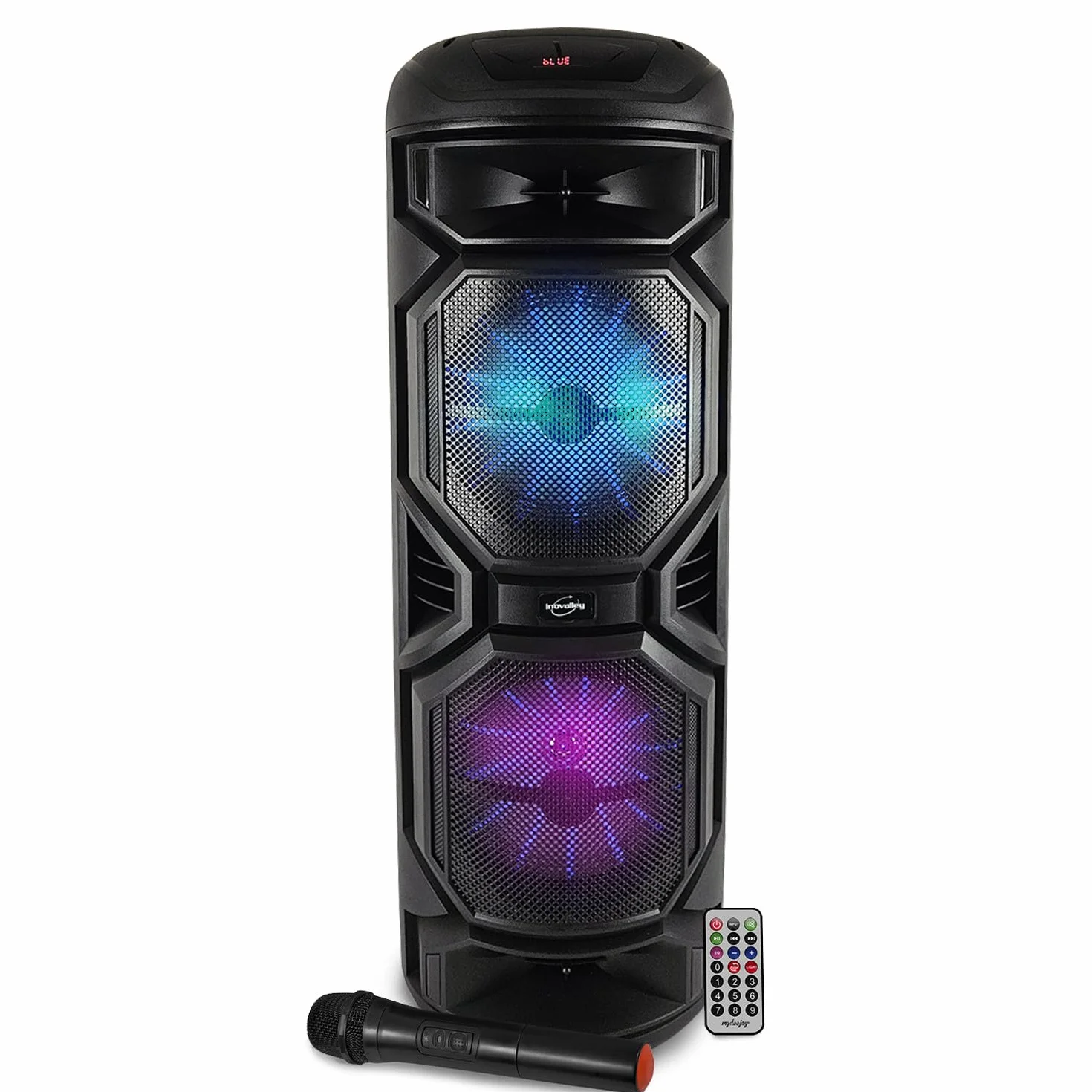 Enceinte Karaoké 800W INOVALLEY HP59-XXL Bluetooth USB Microphone sans Fil