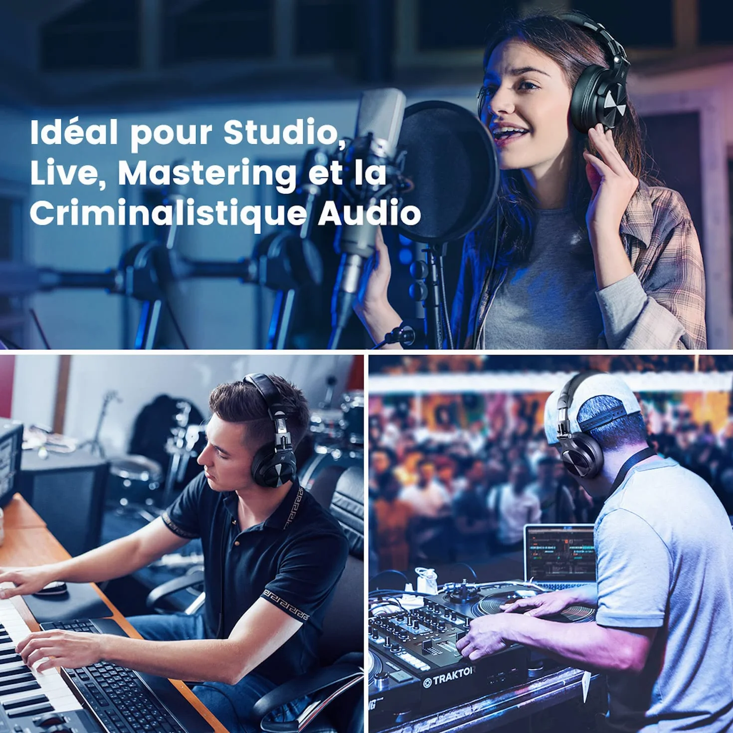 OneOdio Fusion A71 Casque Audio Studio DJ Monitoring Noir