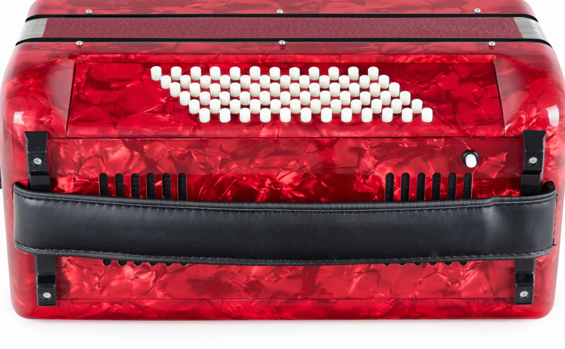 Accordéon Classic Cantabile 72 Basses Secondo V 3 voix 34 touches aiguës Rouge avec sangles et housse
