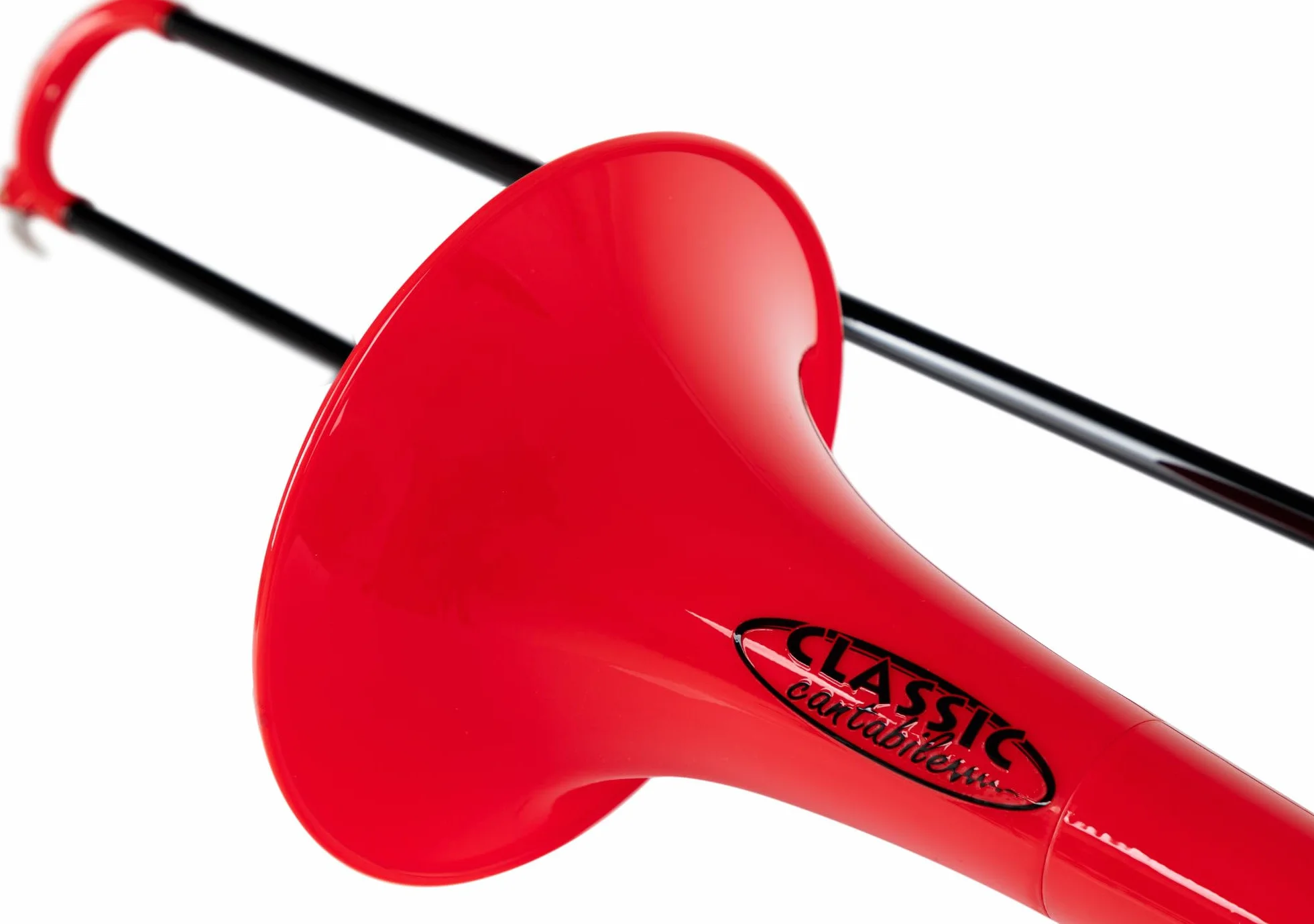 Classic Cantabile MardiBrass Trombone Ténor en ABS, Accord Bb, Coulisse en Fibre de Verre, 660g, 12mm, Rouge