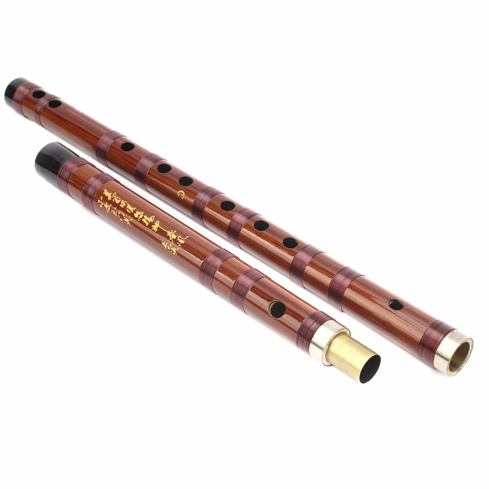 Flûte en bambou Dizi clé C avec boîte, instrument à vent pour débutants