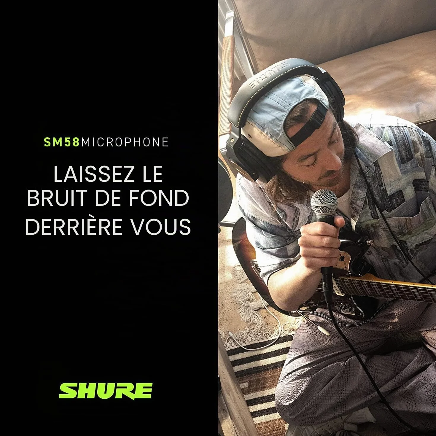 Shure SM58-Lce Microphone Dynamique Cardioïde pour Voix, Spectacle Live, Sonorisation et Studio