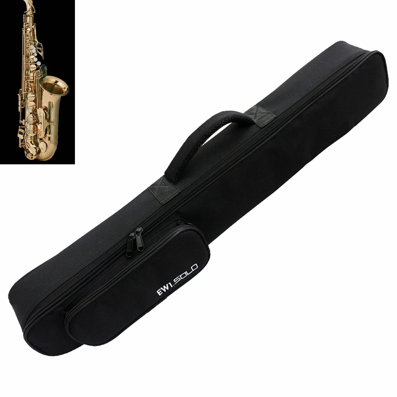 Étui de rangement pour clarinette Saxophone Soprano droit en tissu Oxford noir