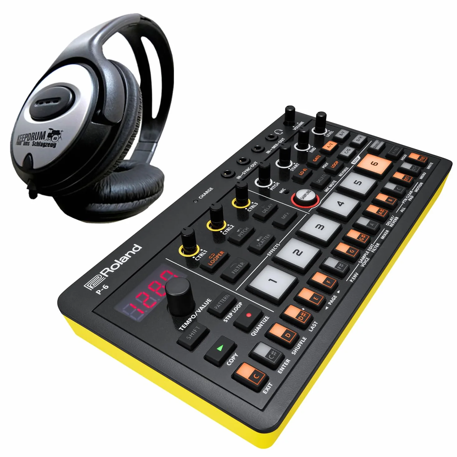 Roland Aira Compact P-6 Creative Sampler avec casque