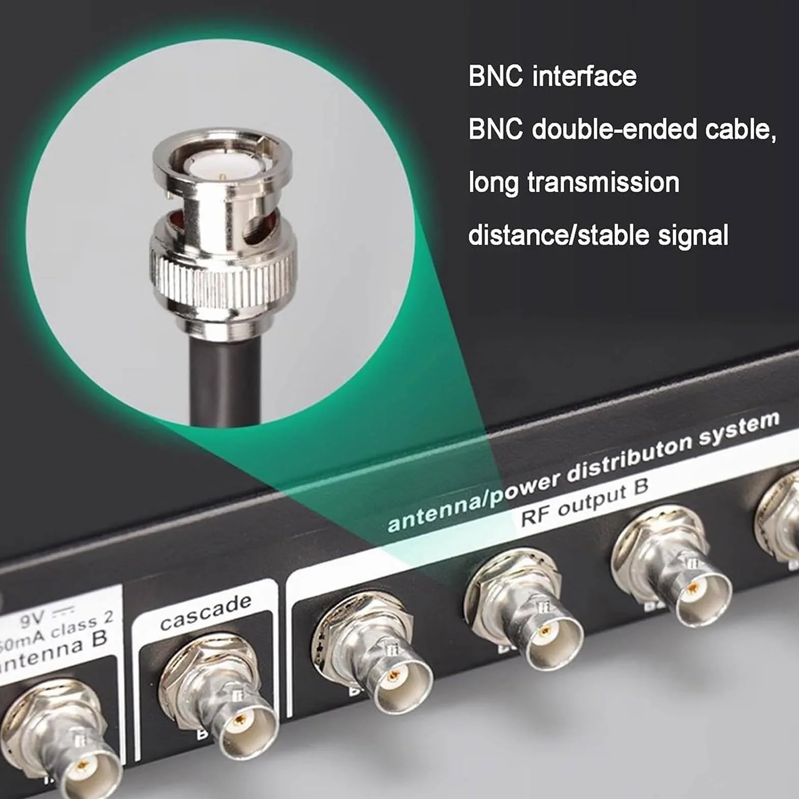 Amplificateur de signal microphone sans fil UHF avec distribution d'antenne 400-950 MHz gain réglable