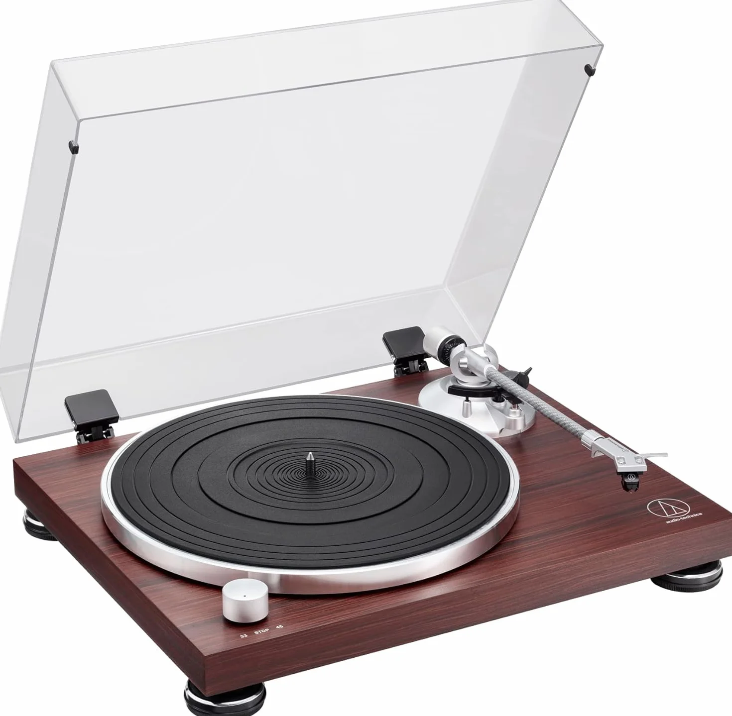 Audio-Technica LPW50BTRW Platine Vinyle Sans Fil à Entraînement par Courroie Palissandre