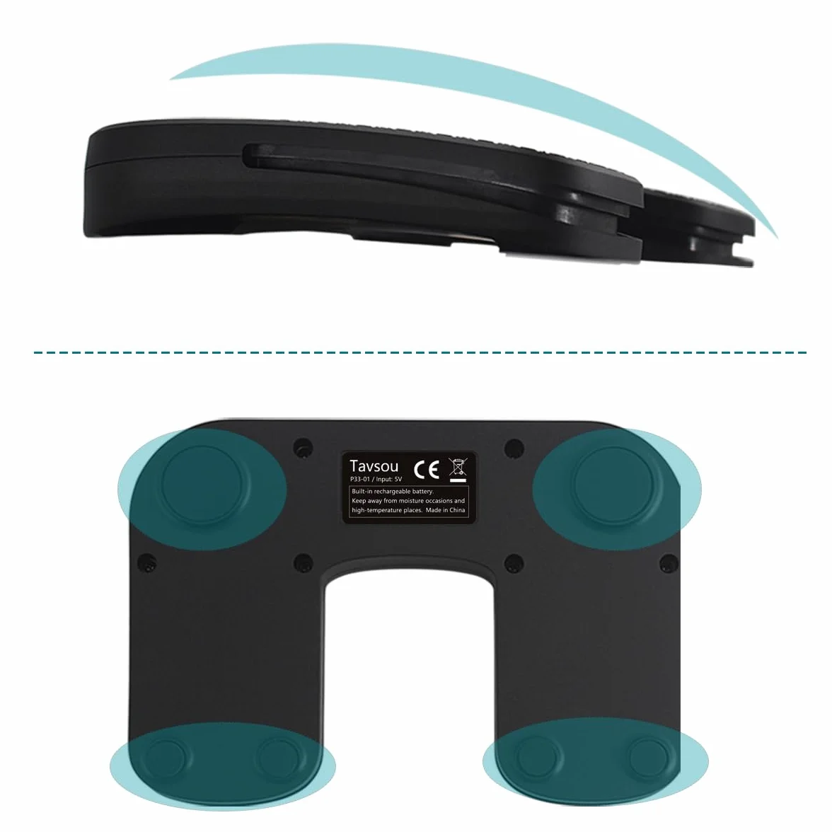 Tavsou Bluetooth Page Turner Pedal Rechargeable pour smartphones et tablettes
