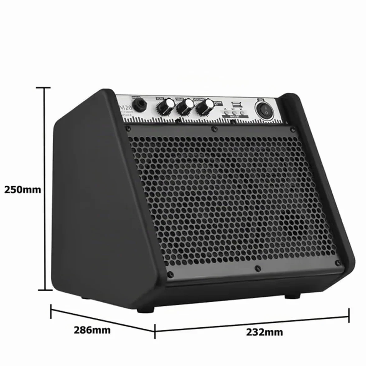 Coolmusic DM20 Moniteur Personnel Amplificateur 20W Bluetooth pour Batterie Électrique, Clavier, Guitare Acoustique