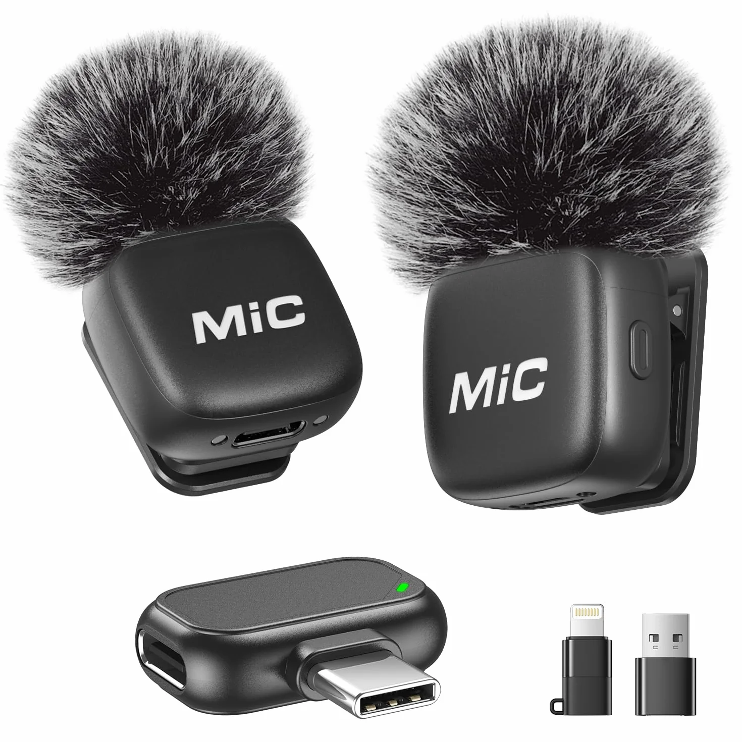 Newmight Micro Cravate sans Fil avec Fixation Magnétique, Réduction de Bruit, 30M Portée, Compatible iPhone/Android/PC