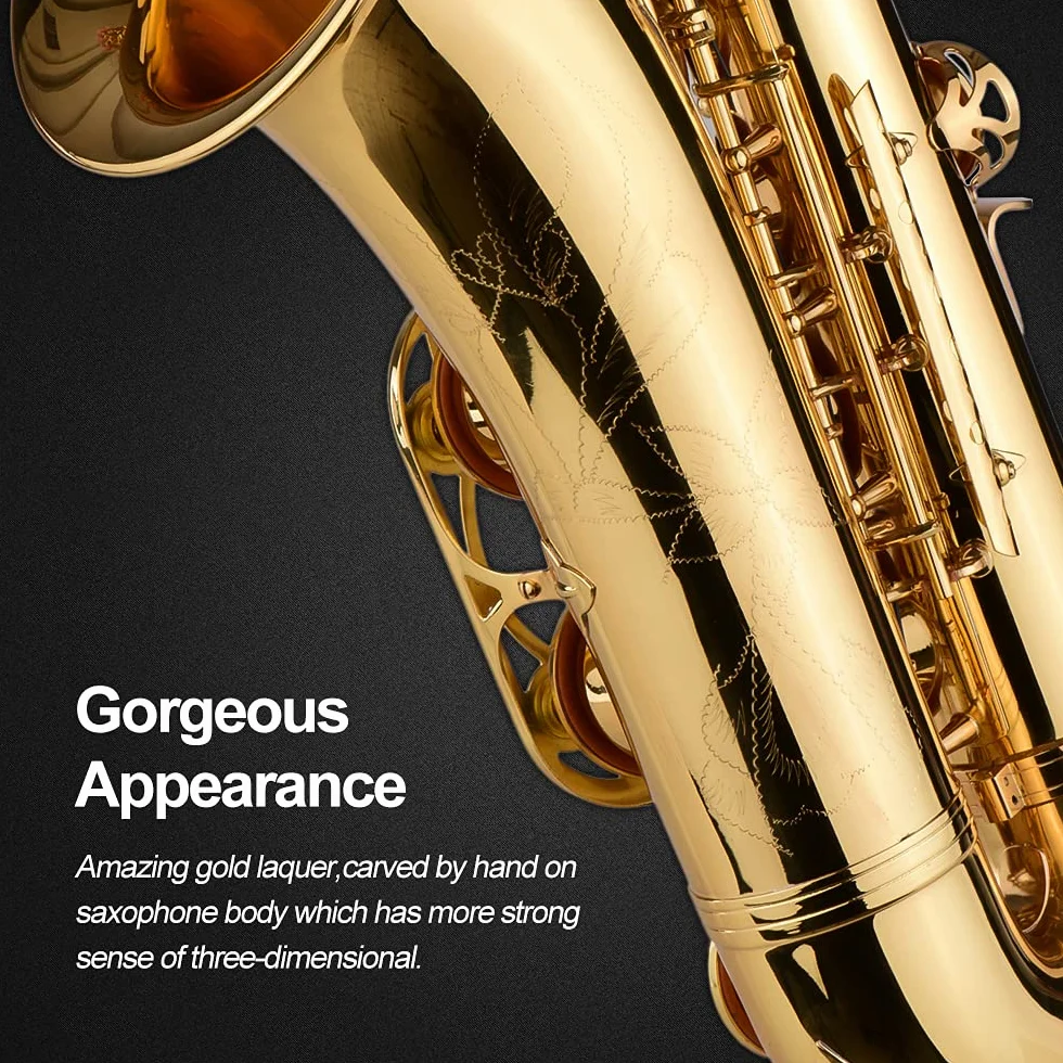 Saxophone ténor COMETX en laiton laqué avec étui
