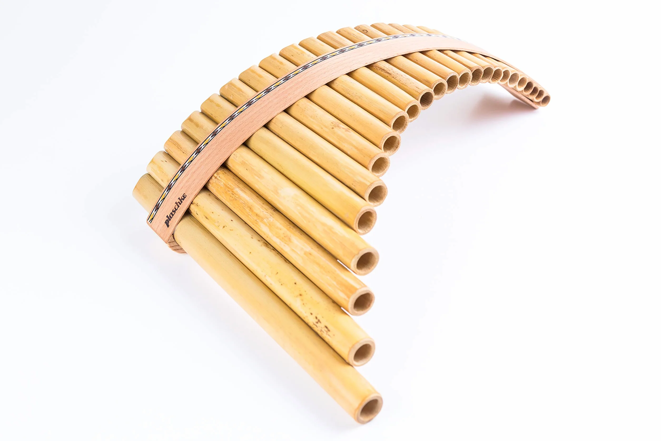 Flûte de Pan Plaschke en bois 15 tubes fabriquée à la main Tyrol du Sud