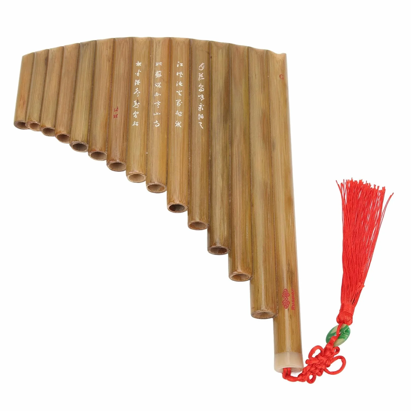 Flûte de Pan en Bambou Naturel Touche G Facile à Apprendre
