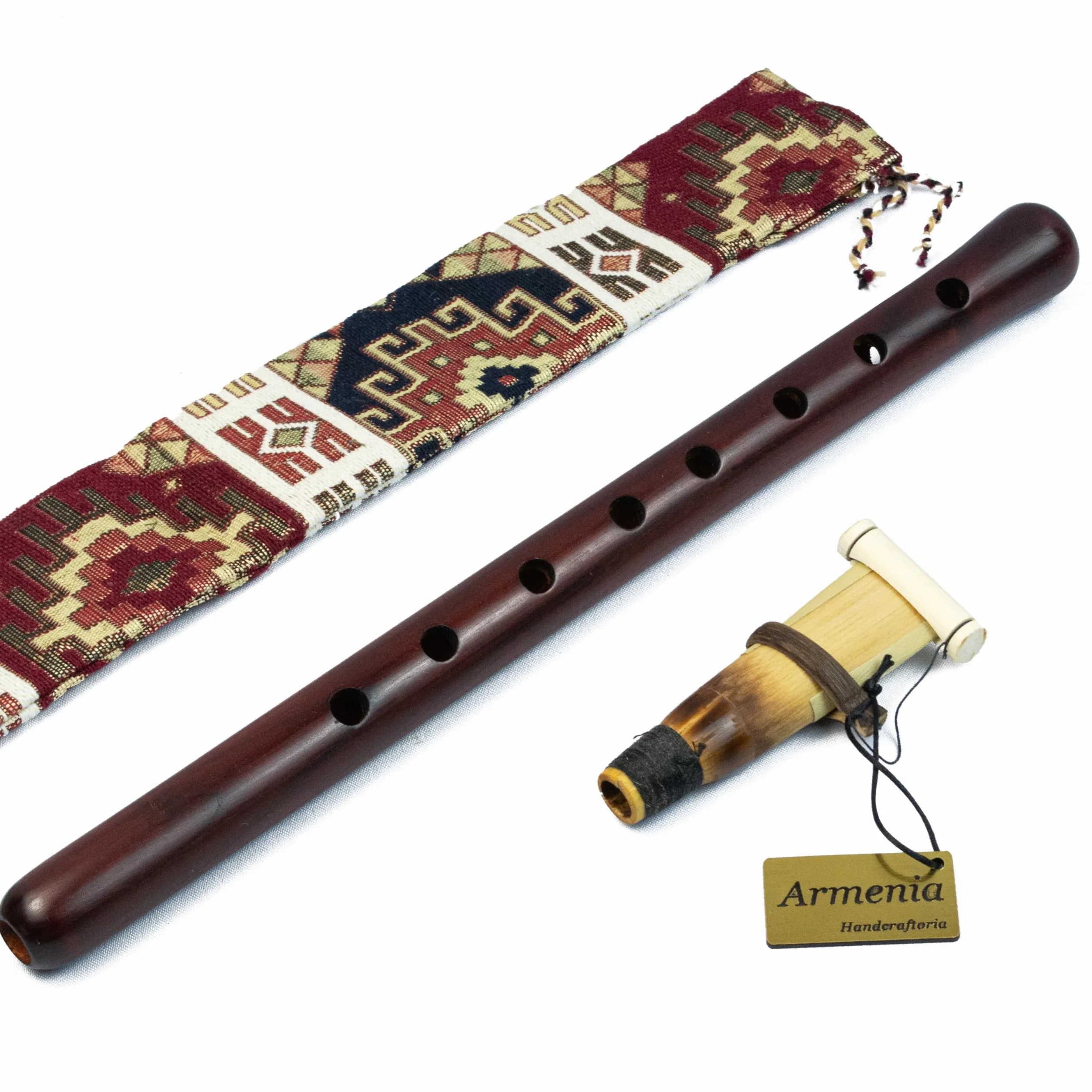 Duduk arménien en bois d'abricot – Instrument à vent hautbois Balaban – Fait main – Coffret cadeau