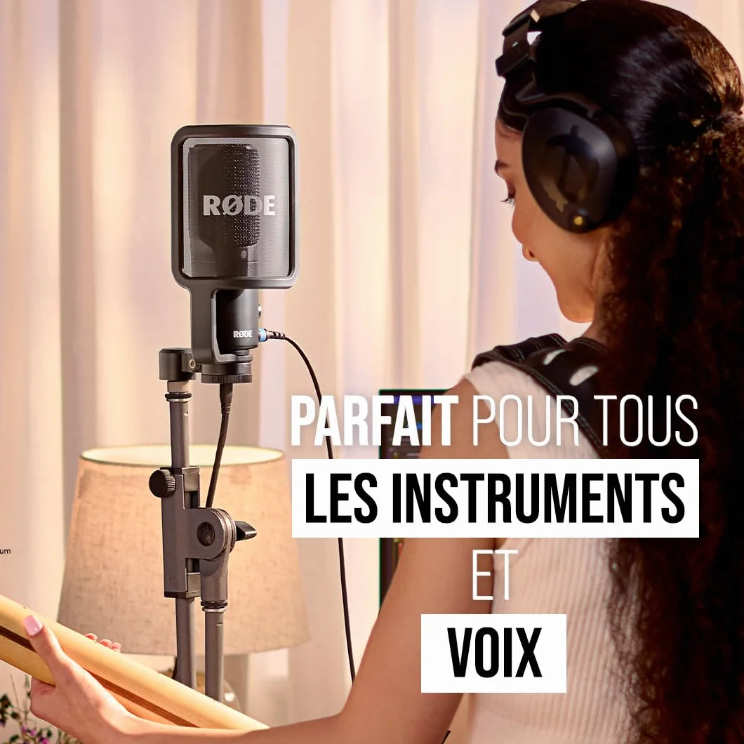 RØDE NT-USB+ Microphone USB à Condensateur Pro avec Interface Audio Intégrée, USB-C, Monitoring Casque