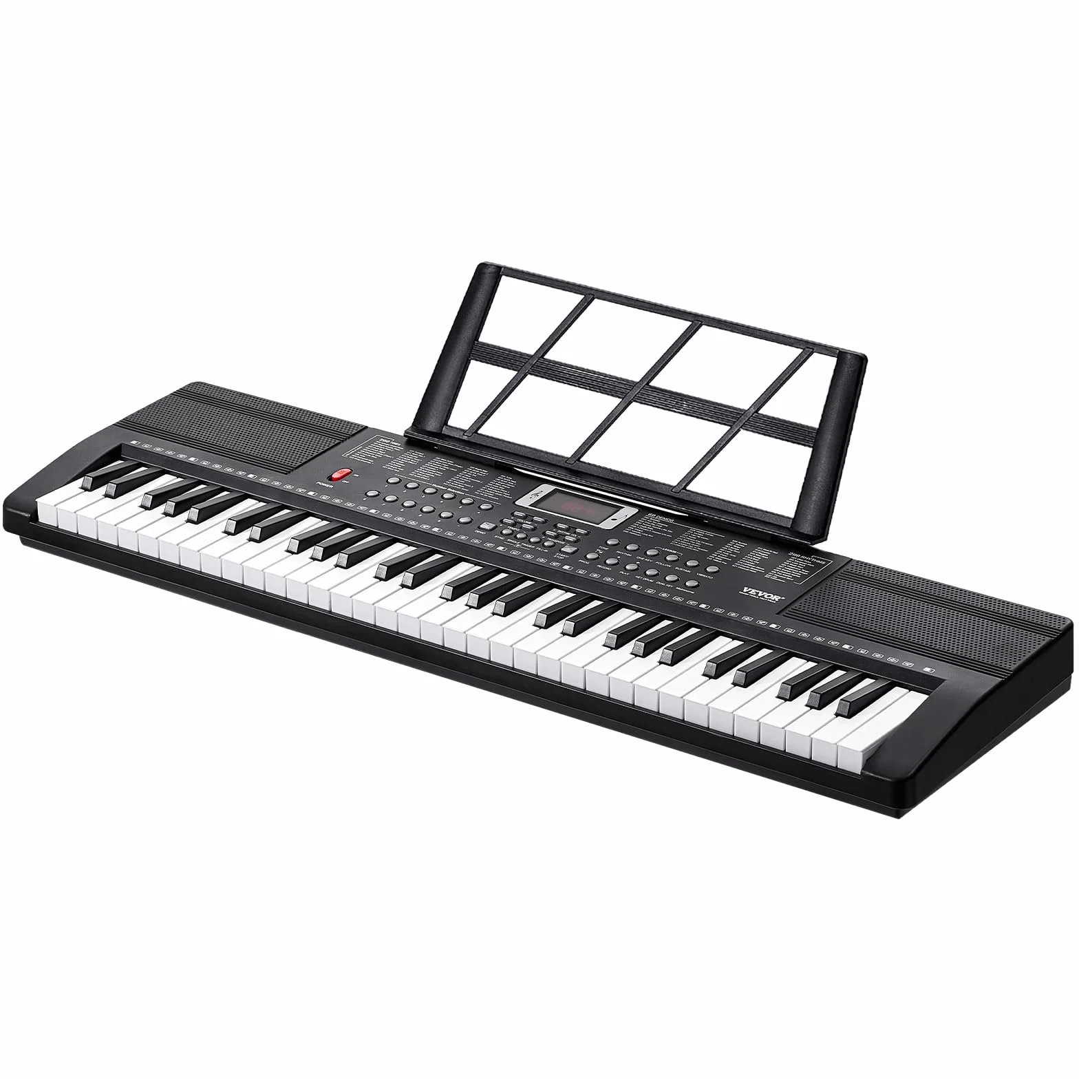VEVOR Clavier Piano Numérique 61 Touches Portable 200 Tons 200 Rythmes Haut-parleurs Intégrés