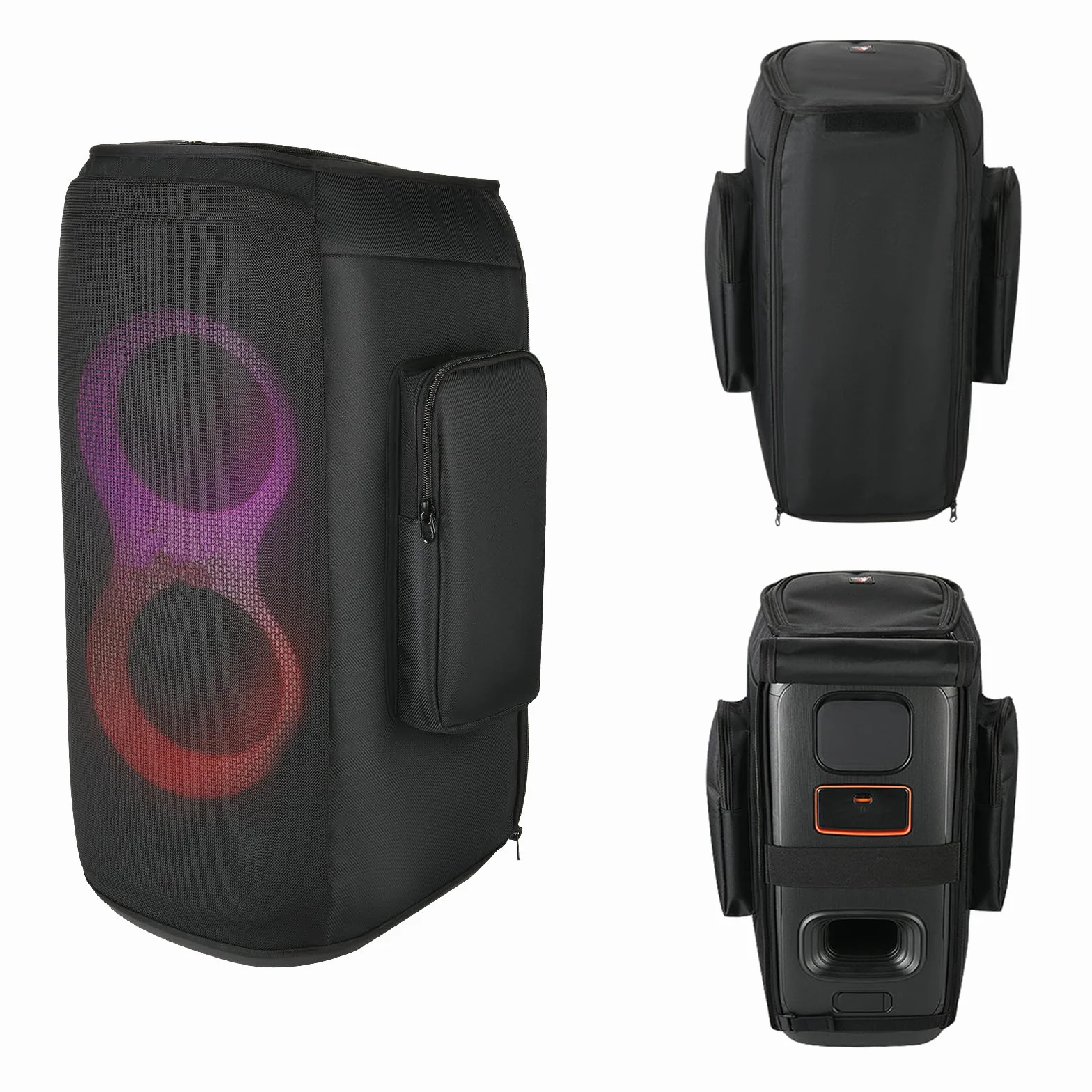 Housse de protection anti-poussière JBL PartyBox Club 120 avec double poche rangement microphone