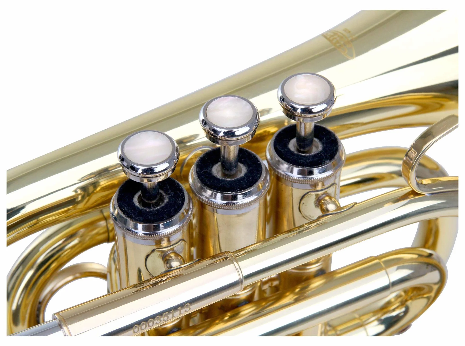 Classic Cantabile Trompette De Poche Laiton TT-400 Sib 93 mm 11,8 mm Étui léger