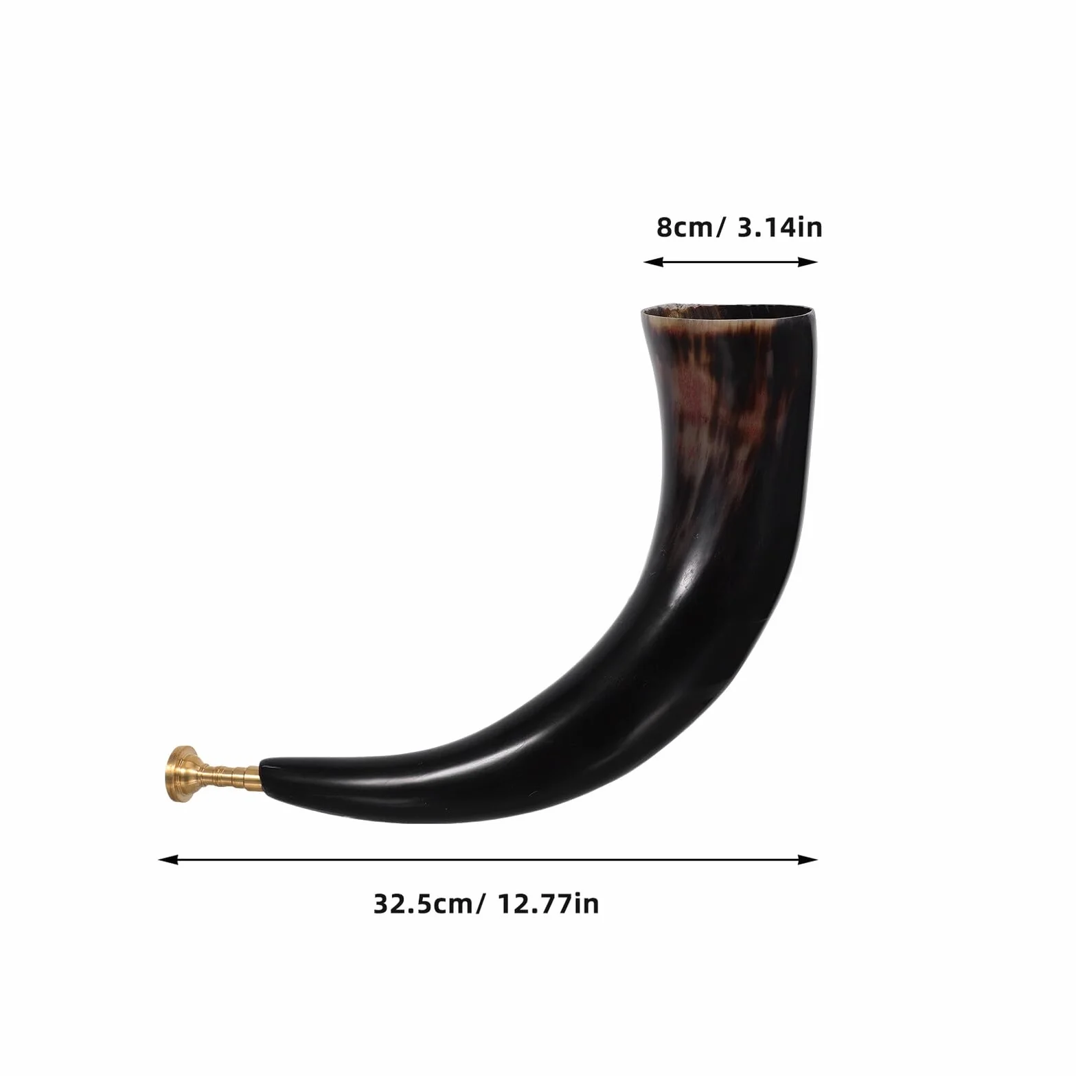 Corne de viking en véritable bœuf - Corne d'appel historique avec son profond puissant - Compact et léger