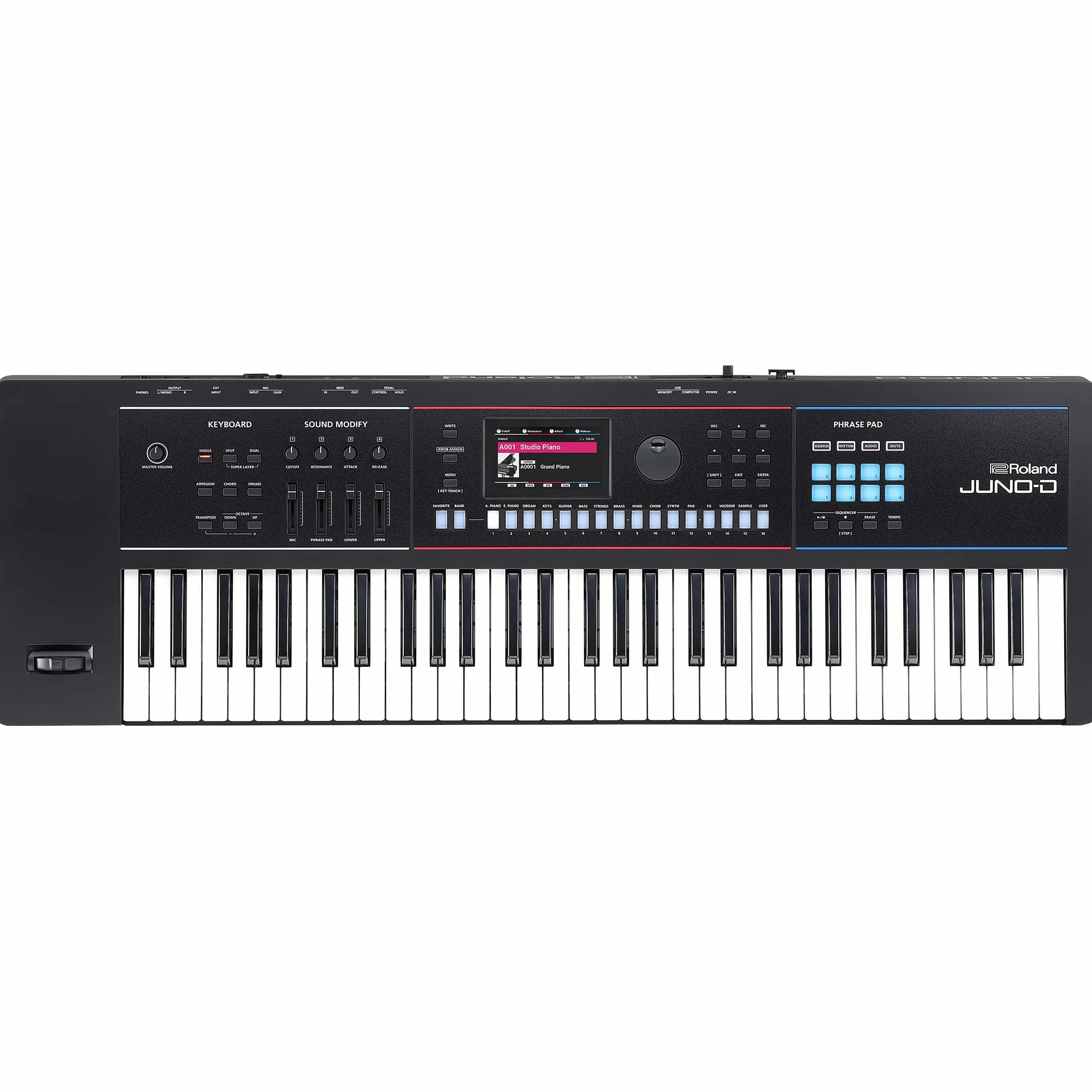 Roland JUNO-D6 Synthétiseur 61 touches ZEN-Core 3800 sons Audio/MIDI USB-C