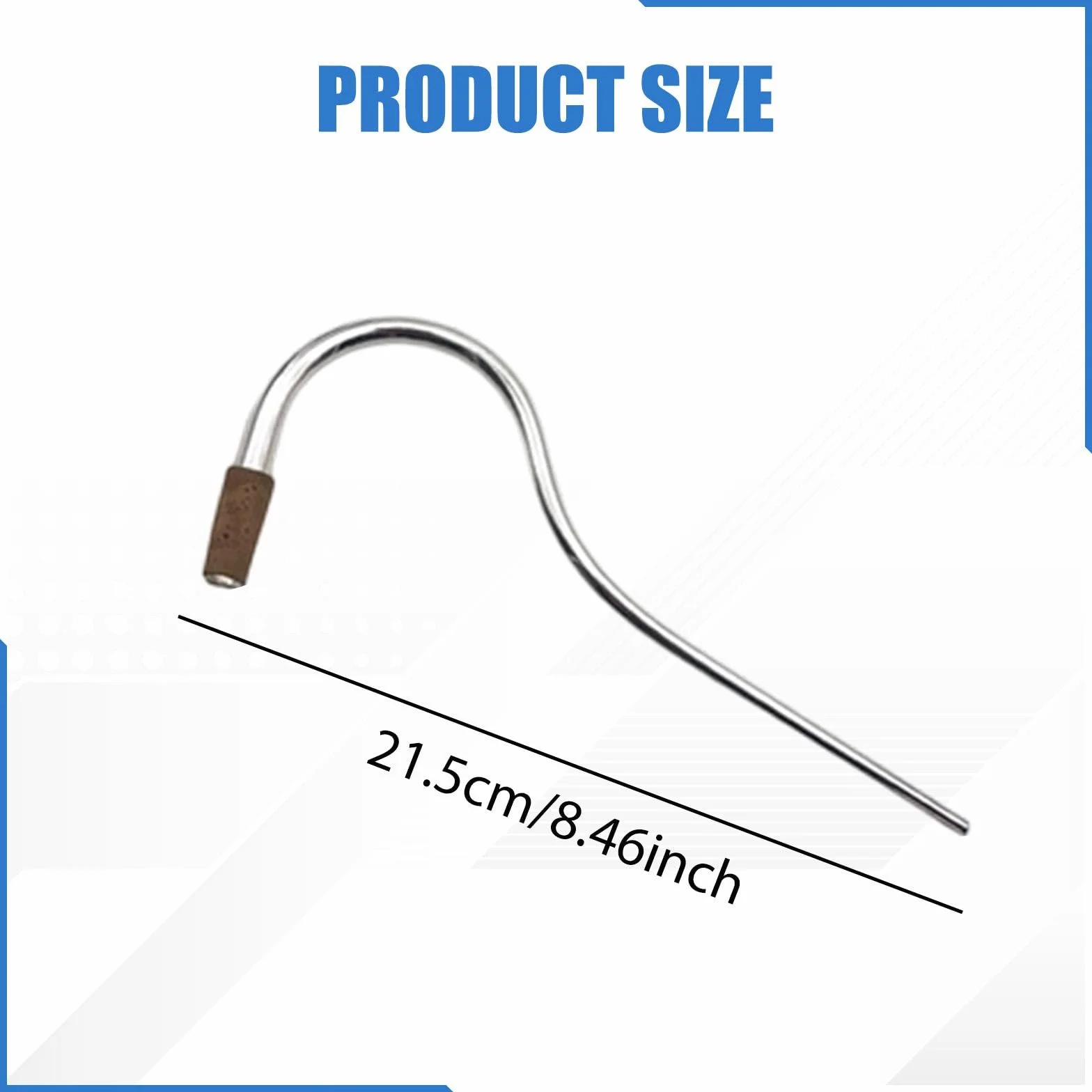 Pièce de Réparation pour Archet en Cuivre 21.5 cm, Accessoire pour Embouchure de Basson
