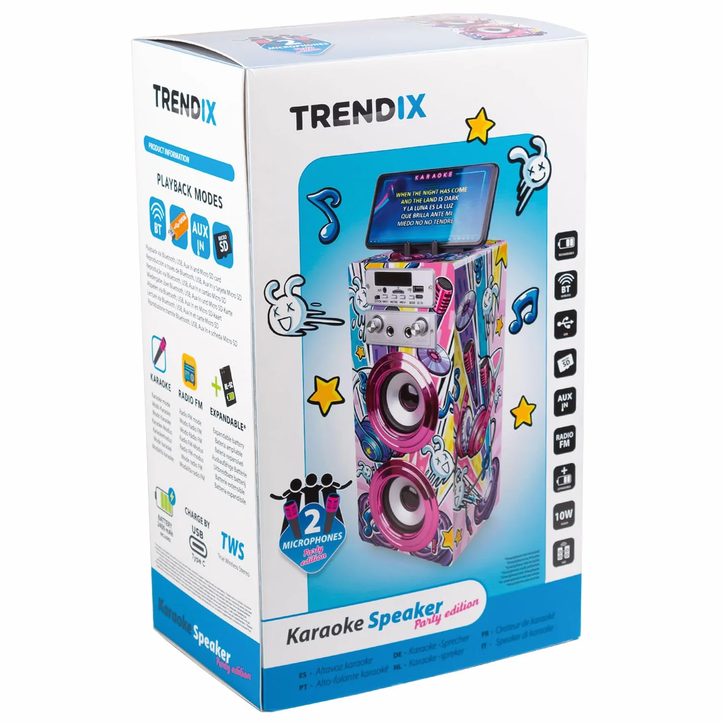 Enceinte Karaoke Karaoké Enfant 2 Microphones Cadeau Fille