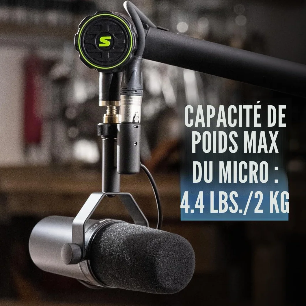 Shure Support de microphone à bras articulé monté sur bureau SH-BROADCAST1