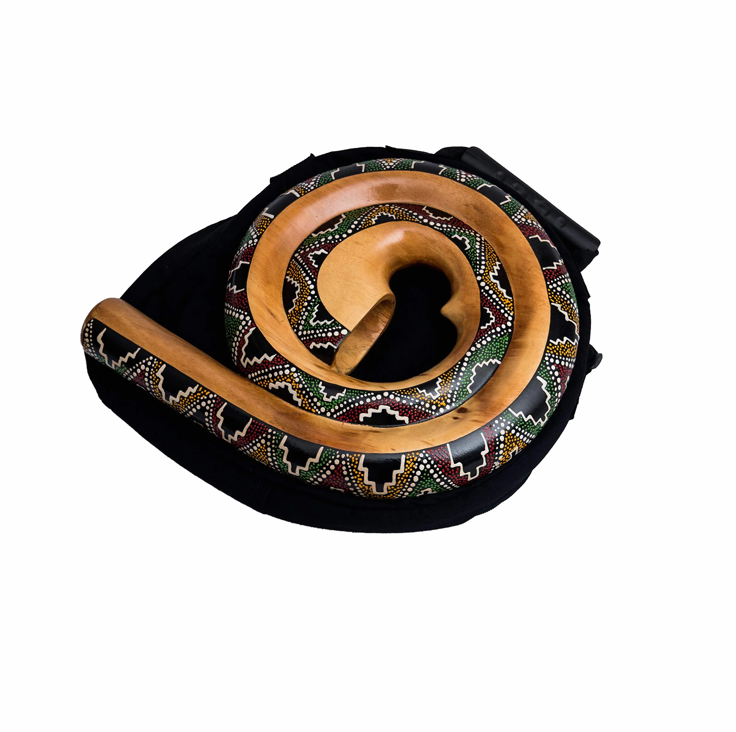 Didgeridoo Instrument rond Forme naturels Sac de voyage spirale Australie D4